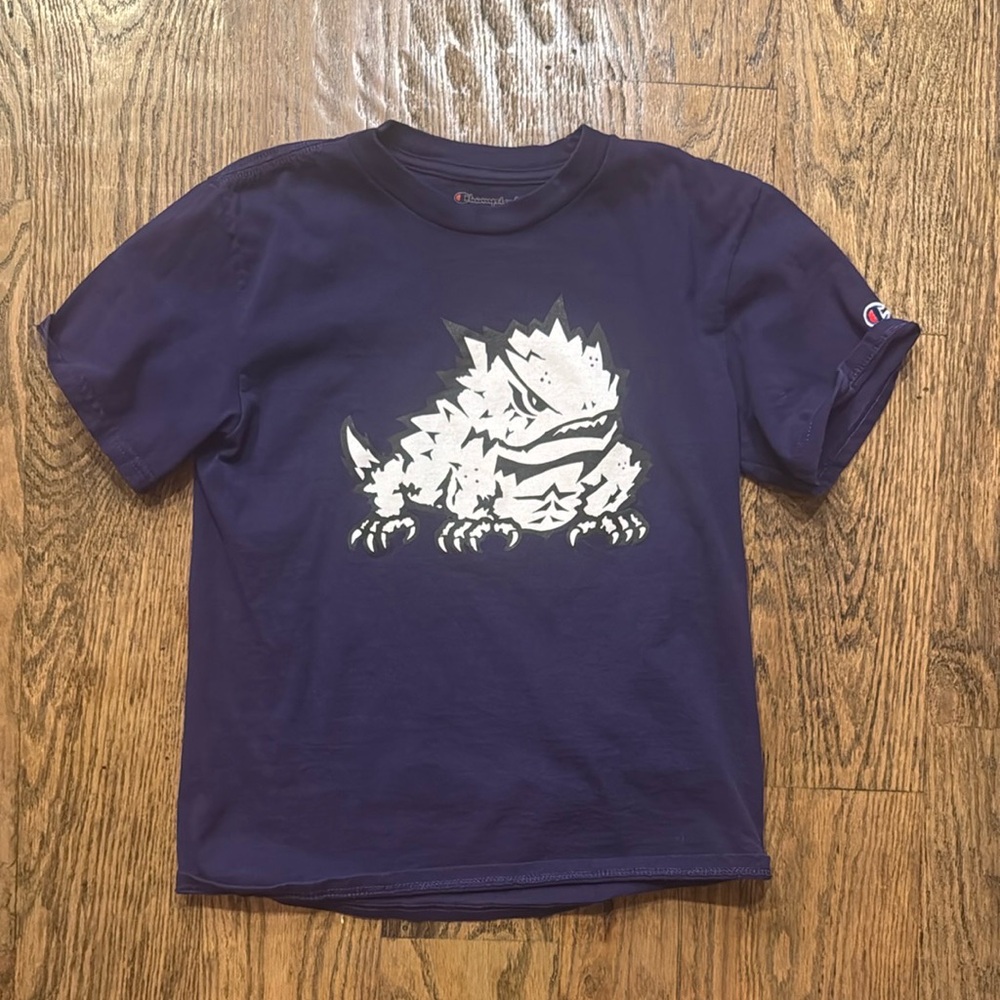 TCU Horned Frogs logo youth medium shirt